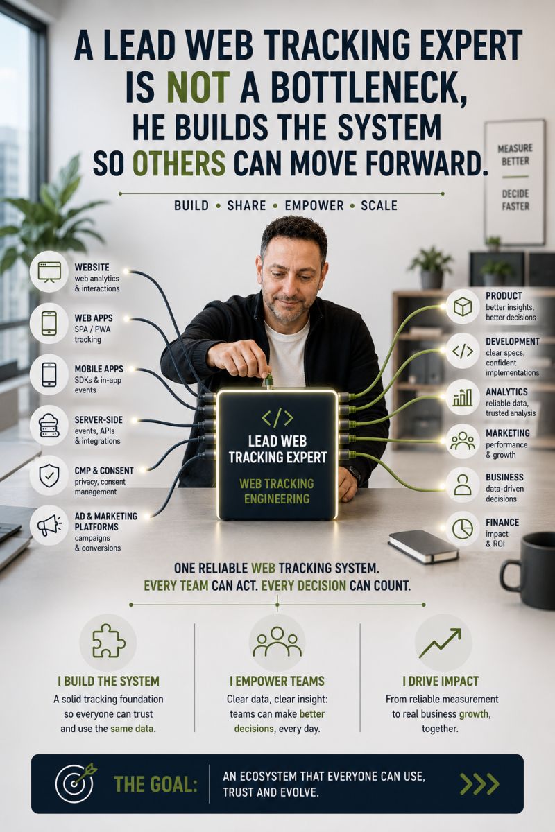 A Lead Web Tracking Expert is not a bottleneck — he builds the system so others can move forward