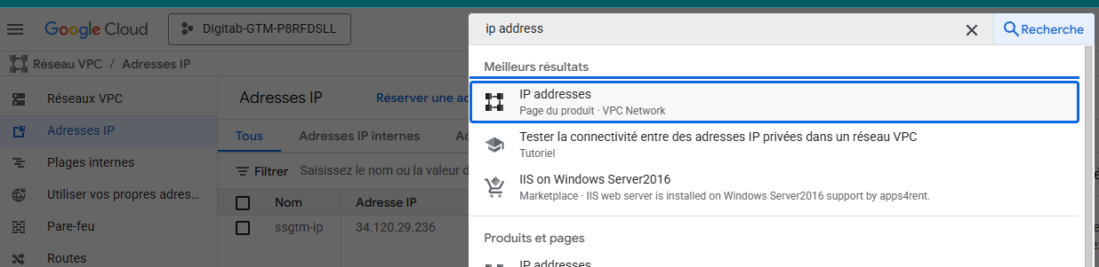Google Cloud static IP addresses