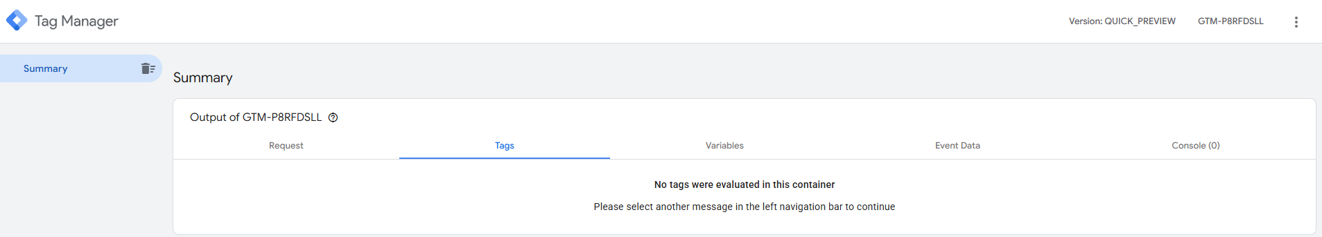 Tag Assistant preview connection