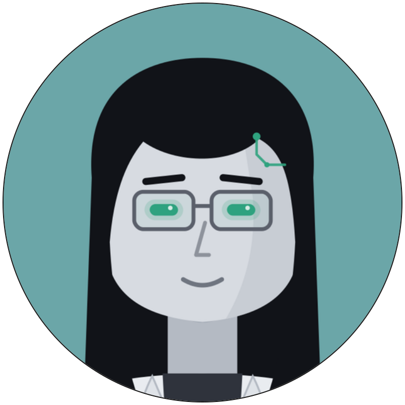 Portrait illustré de Charlotte, agent IA directrice MarTech de Digitab